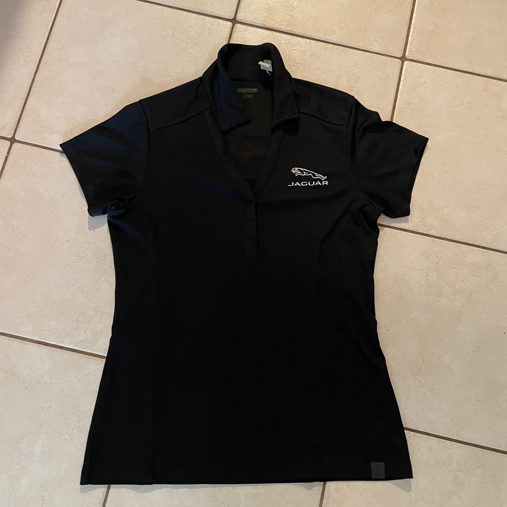 Women’s Small Black “Jaguar” branded sport Polo. Size Small. Great shape!